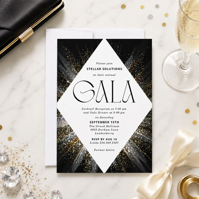 Black Tie Gala Invitation Sparkle (Creator Uploaded)