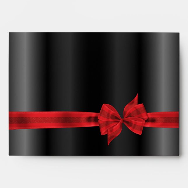 Black Tie Red Bow Envelopes (Front)