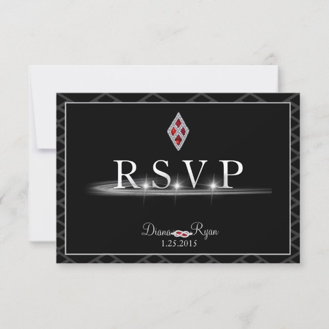 Black Tie RSVP Card (Front)