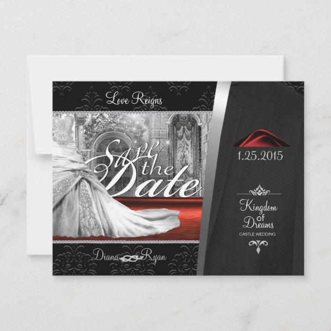 Black Tie Save the Date (Front)