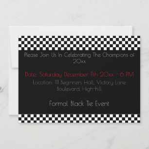 Black Tie Styled Sport Invitation