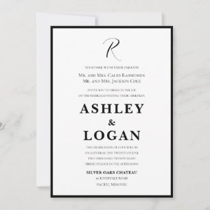Black Tie Wedding Invitations