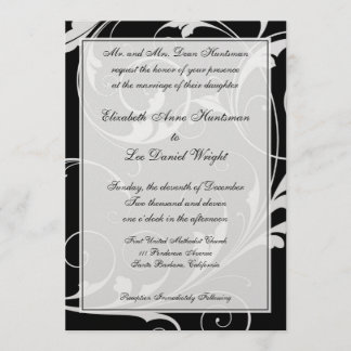 Black Tie Wedding Invitations