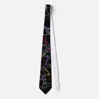 Black Tie with Colourful Patterns