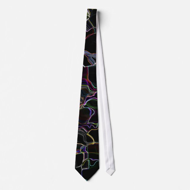 Black Tie with Colourful Patterns (Front)