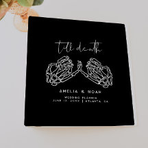 Black Till Death Skeleton Hands Wedding Planner