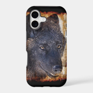 Black Timber Wolf Portrait iPhone 5 Case