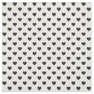 Black Tiny Heart Pattern Fabric