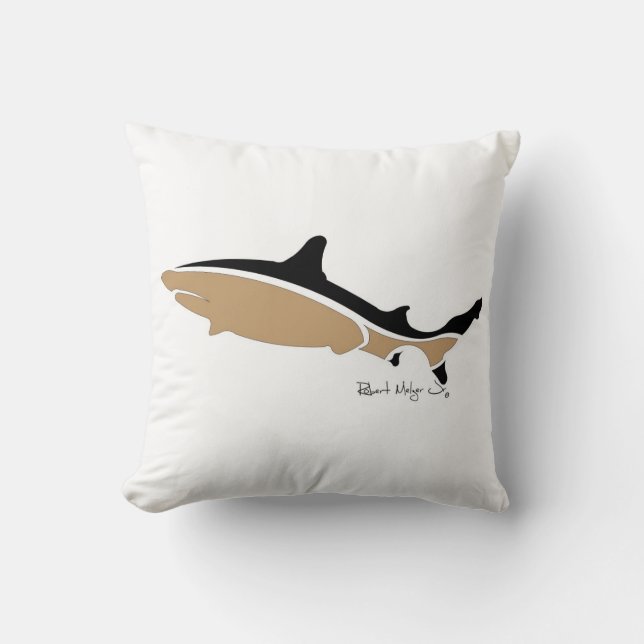 Black TIp Shark Pillow (Front)