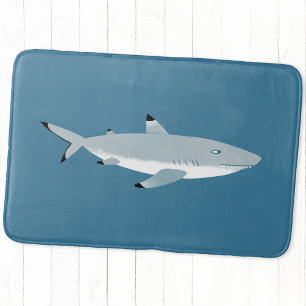 Black Tipped Reef Shark Fun Bath Mat
