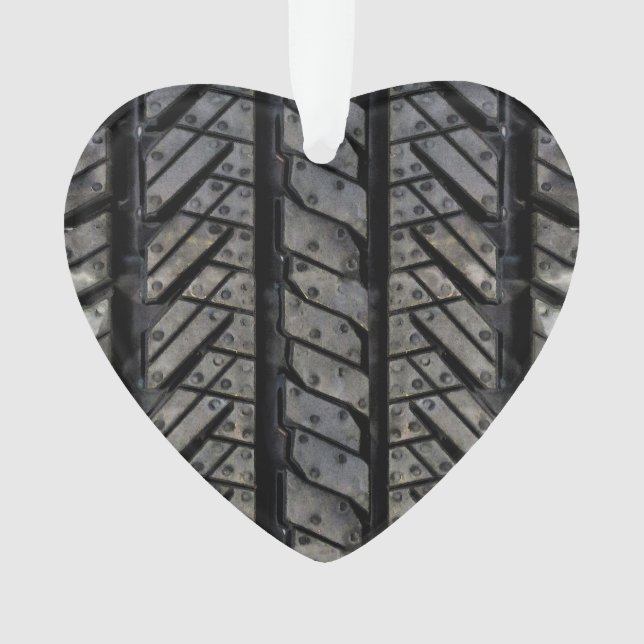 Black Tire Rubber Automotive Decor Ornament (Front)