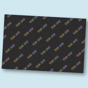 Black Tissue Paper Custom Company Logo Branded