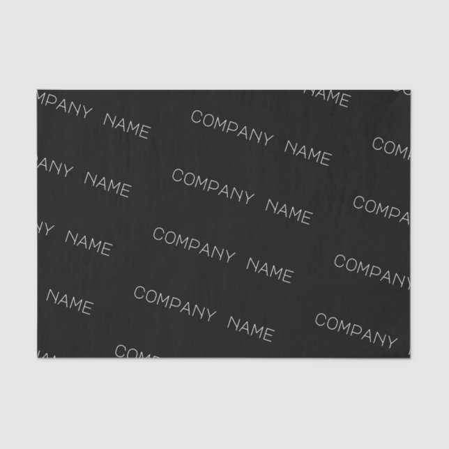 Black Tissue Paper with Custom Company Name (Front)