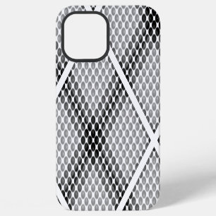 Black to grey balls or holes, cross-aligned square iPhone 12 pro max case