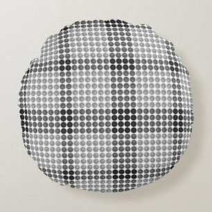 Black to grey balls or holes, cross-aligned square round cushion