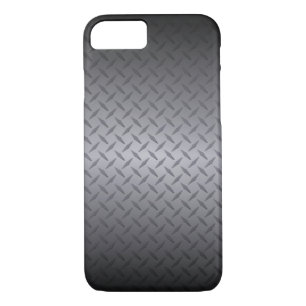 Black to Grey Diamondplate Steel Background Art iPhone 8/7 Case