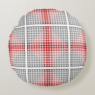Black to red balls or holes, forming weird squares round cushion