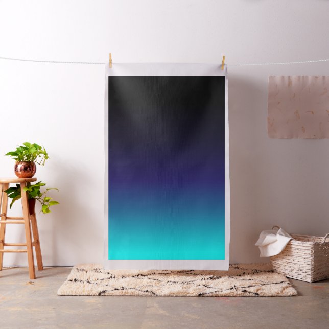 Black to teal ombre fabric (In Situ)