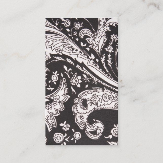 Black Toile Business Card (Front)