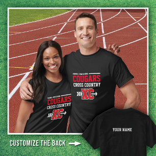 Black Tomball High School Cougars Cross Country T-Shirt