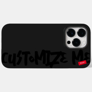 Black Tone-on-Tone Marker Handwriting Case-Mate iPhone 14 Pro Max Case