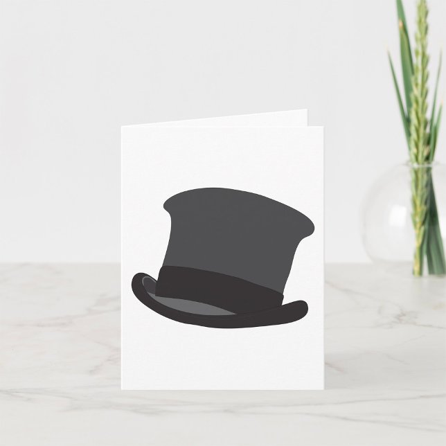 Black Top Hat Classic Steampunk Victorian Card (Creator Uploaded)