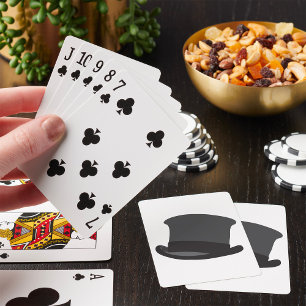 Black Top Hat Classic Steampunk Victorian Playing Cards