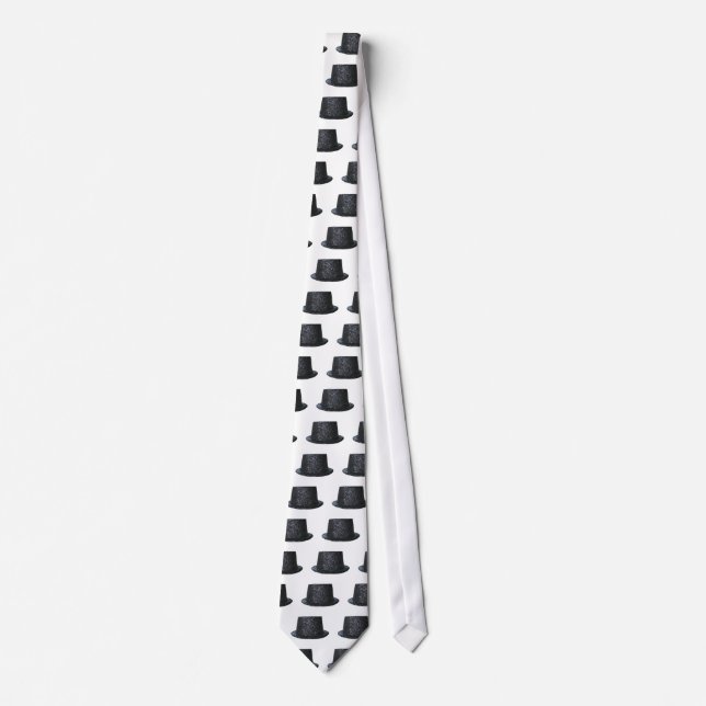 Black Top Hat New Year's Necktie (Front)