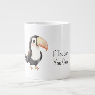 Black Toucan Bird Large Coffee Mug