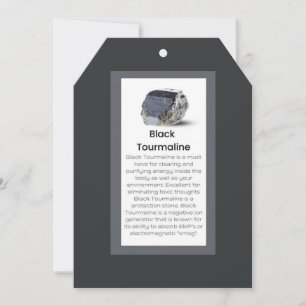 Black Tourmaline Crystal Meaning Jewellery Display Holiday Card