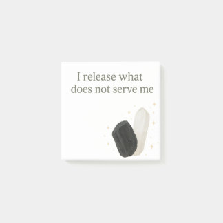 Black Tourmaline & Selenite Crystal Affirmation Post-it Notes