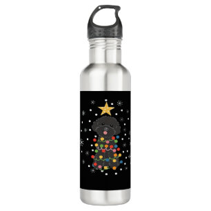 Black Toy Poodle Christmas Tree Classic T-Shirt 710 Ml Water Bottle