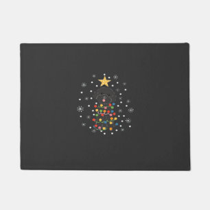 Black Toy Poodle Christmas Tree Classic T-Shirt Doormat
