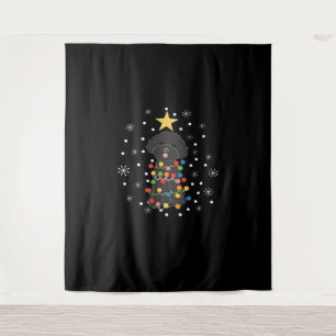 Black Toy Poodle Christmas Tree Classic T-Shirt Tapestry