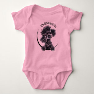 Black Toy Poodle IAAM Baby Bodysuit