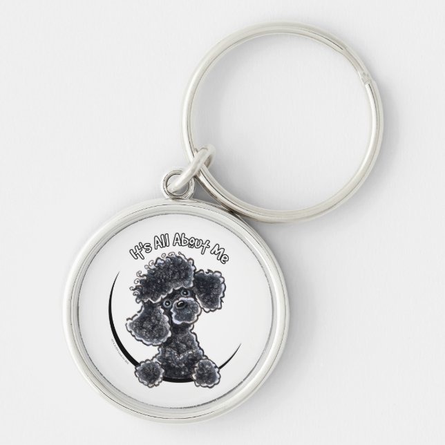 Black Toy Poodle IAAM Key Ring (Front)