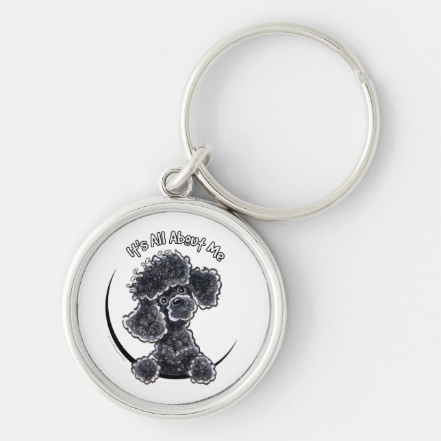 Black Toy Poodle IAAM Key Ring (Front)