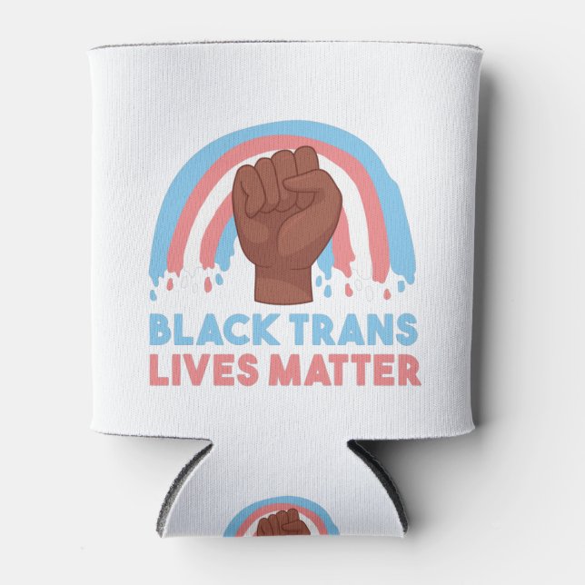 black trans lives matter can cooler (Front)