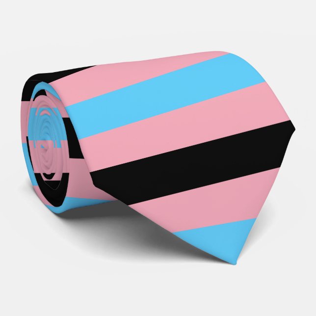 Black Transgender Colours Krawatte Tie (Rolled)