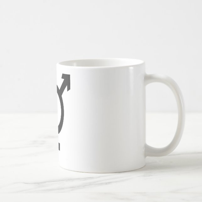 Black Transgender Symbol Coffee Mug (Right)