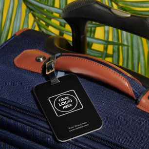 Black Travel Luggage Tag Custom Modern Business