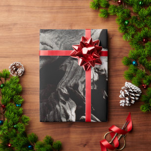 Black Tree Bark Wrapping Paper