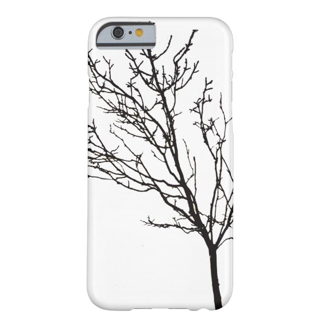 Black Tree Branches White Sky Case-Mate iPhone Case (Back)