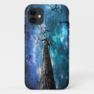 Black Trees Falling Stars iPhone 11 Case