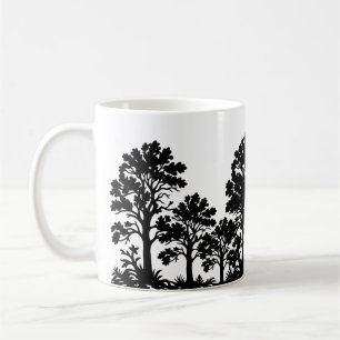 Black Trees Silhouette Coffee Mug