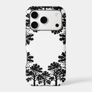 Black Trees Silhouette Phone Case