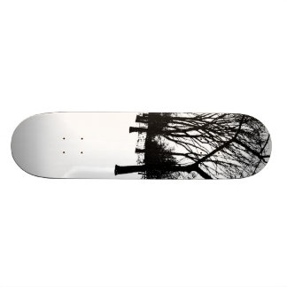black trees skateboard