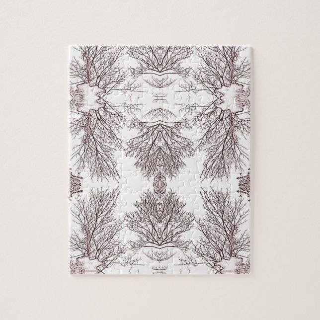 Black Trees White Sky Jigsaw Puzzle (Vertical)