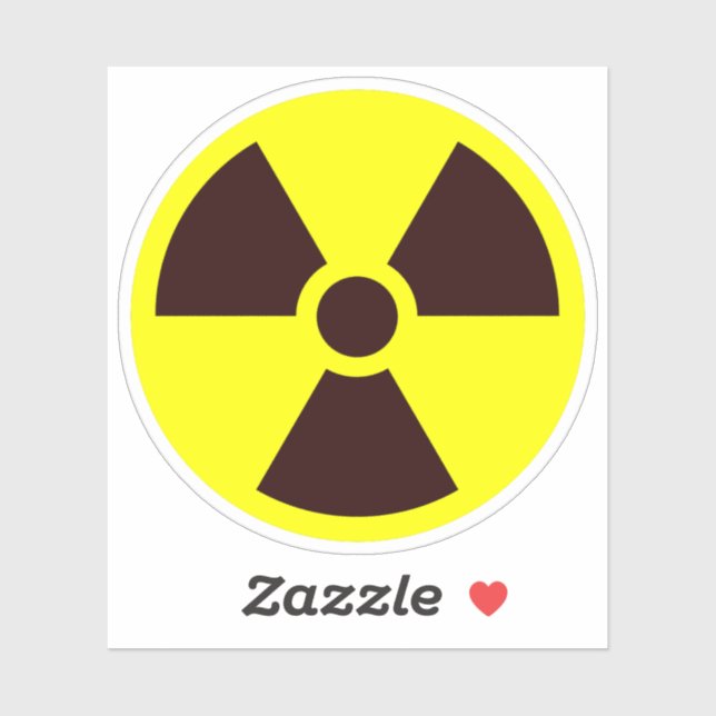 Black Trefoil Symbol on Yellow Background (Sheet)