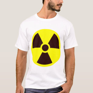 Black Trefoil Symbol on Yellow Background T-Shirt